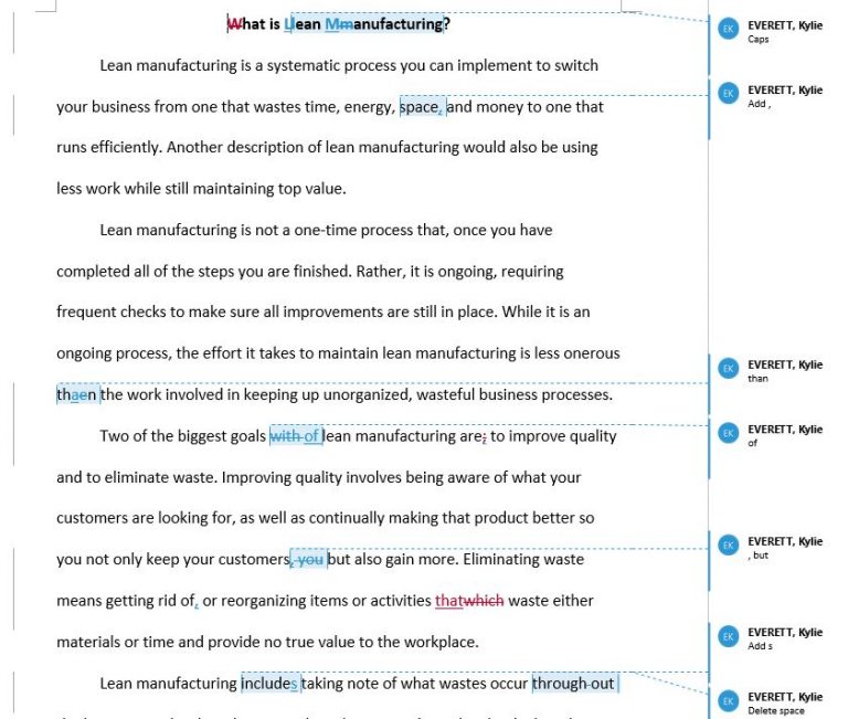 What Is Lean Manufacturing MS Word Markup 768x651