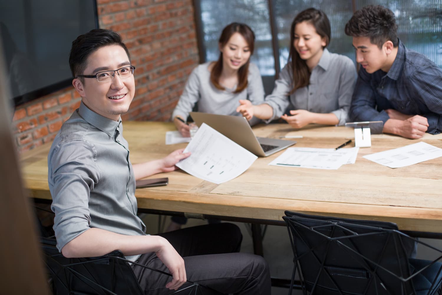 Business people having meeting in meeting room