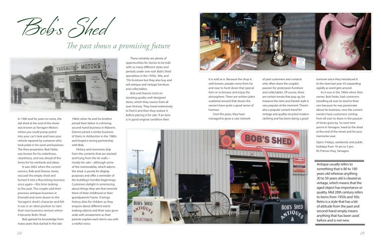 3 Magazine 2012 Bobs Shed article double page 1 768x491