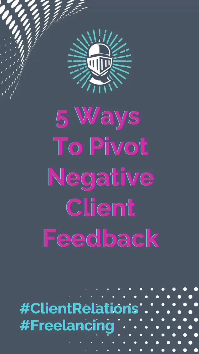 5 Ways to Pivot Negative Client Feedback

1️⃣ Listen First, React Later - Try saying: I appreciate your feedback. Could you help me understand which aspects didn't meet expectations, specifically?
2️⃣ Separate the Work from Your Identity - When feedback feels personal, take a beat and ask: "What can I learn from this to improve my next project?" 
3️⃣ Look for the Opportunity in the Critique - Behind most negative feedback is valuable information that can help you grow. Is there a skill you could develop further? Perhaps a mismatch in expectations that could be prevented in the future?
4️⃣ Respond Professionally, Not Emotionally - Craft a thoughtful, solution-focused response rather than a defensive reaction. Thank the client for their feedback, acknowledge their concerns, and propose specific solutions. Ask would that work for you?
5️⃣ Set Clear Boundaries When Necessary - For scope creep issues, try: "I understand you'd like to see changes in these additional areas. Since they weren't part of our original agreement, would you like me to prepare a quote for the additional work?"

REMEMBER: Feedback is the greatest learning curve!